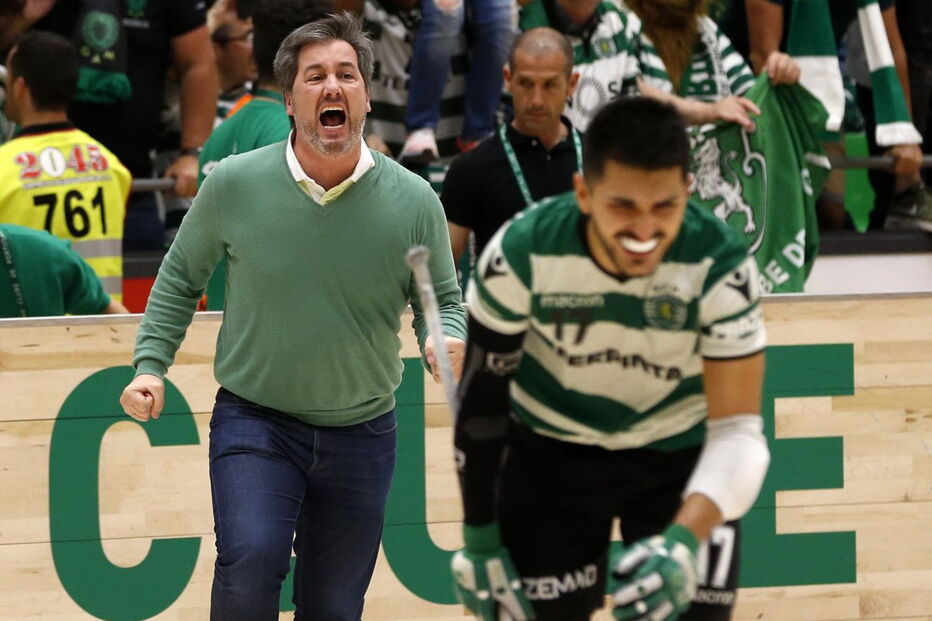 Bruno de Carvalho não conseguiu esconder a emoção que sentiu com a conquista do campeonato de hóquei