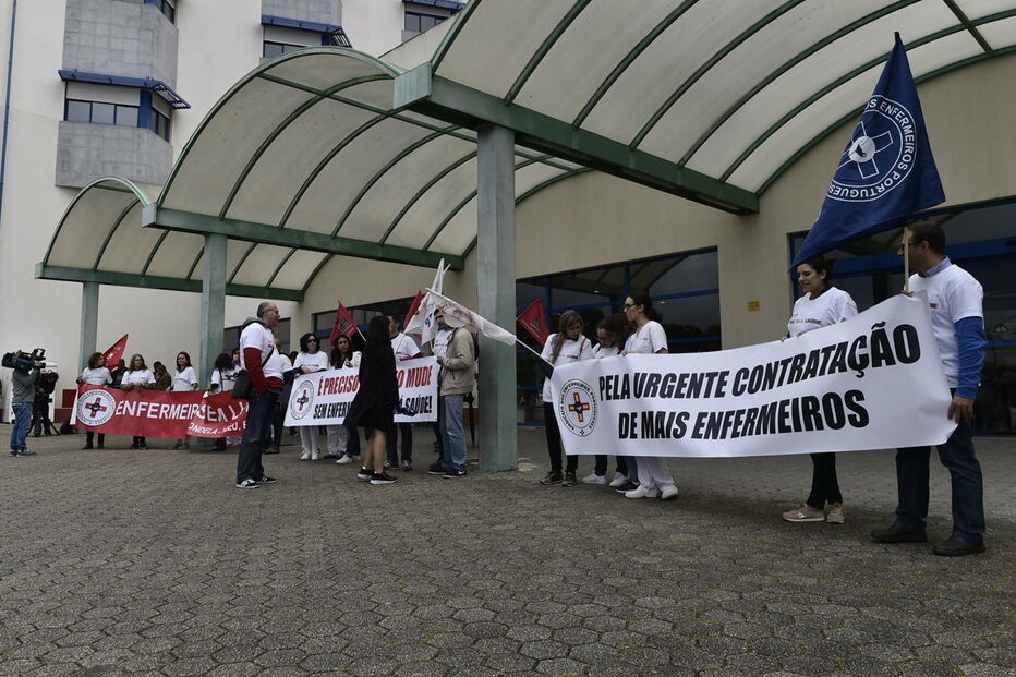 Protesto de enfermeiros em Viseu