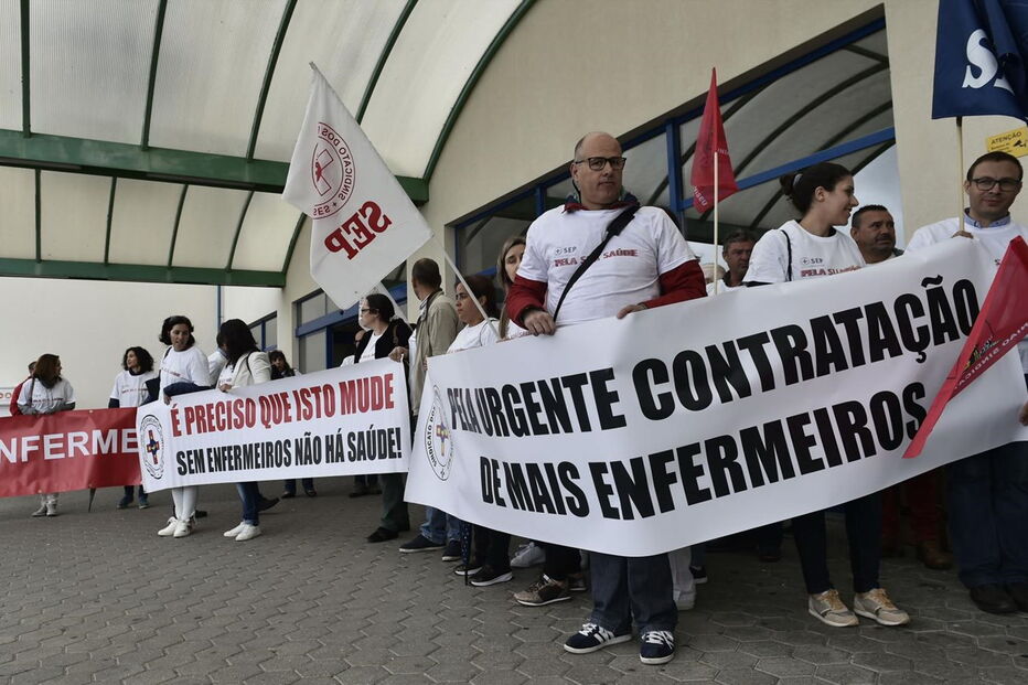 Protesto de enfermeiros em Viseu