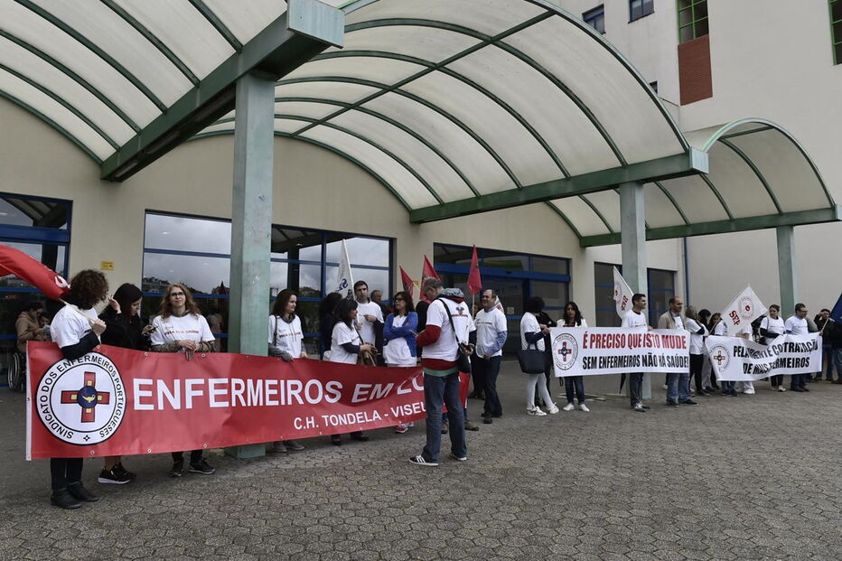 Protesto de enfermeiros em Viseu