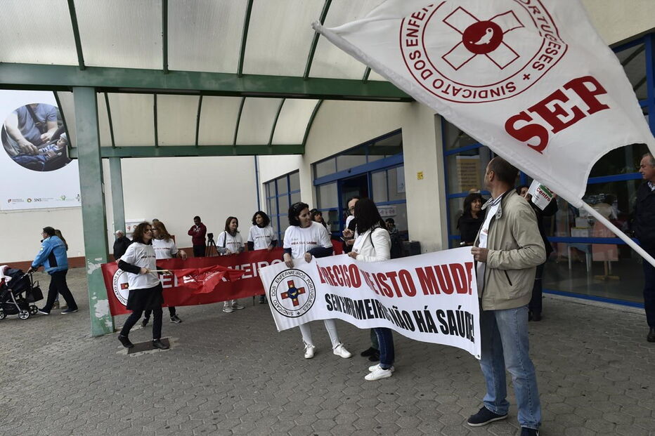 Protesto de enfermeiros em Viseu