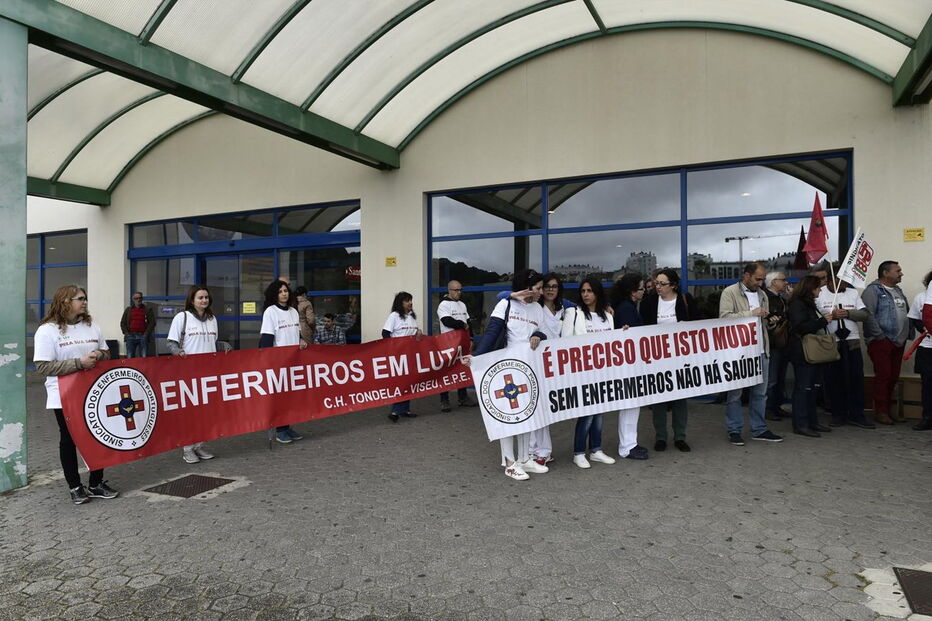 Protesto de enfermeiros em Viseu
