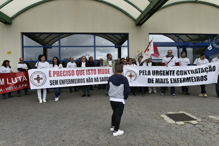 Protesto de enfermeiros em Viseu