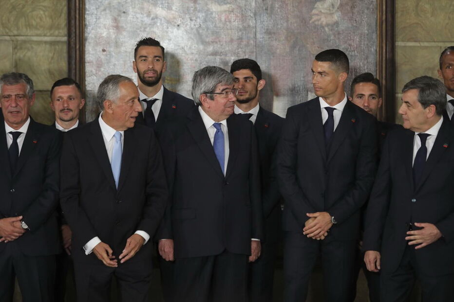 Seleção nacional foi recebida em Belém por Marcelo Rebelo de Sousa