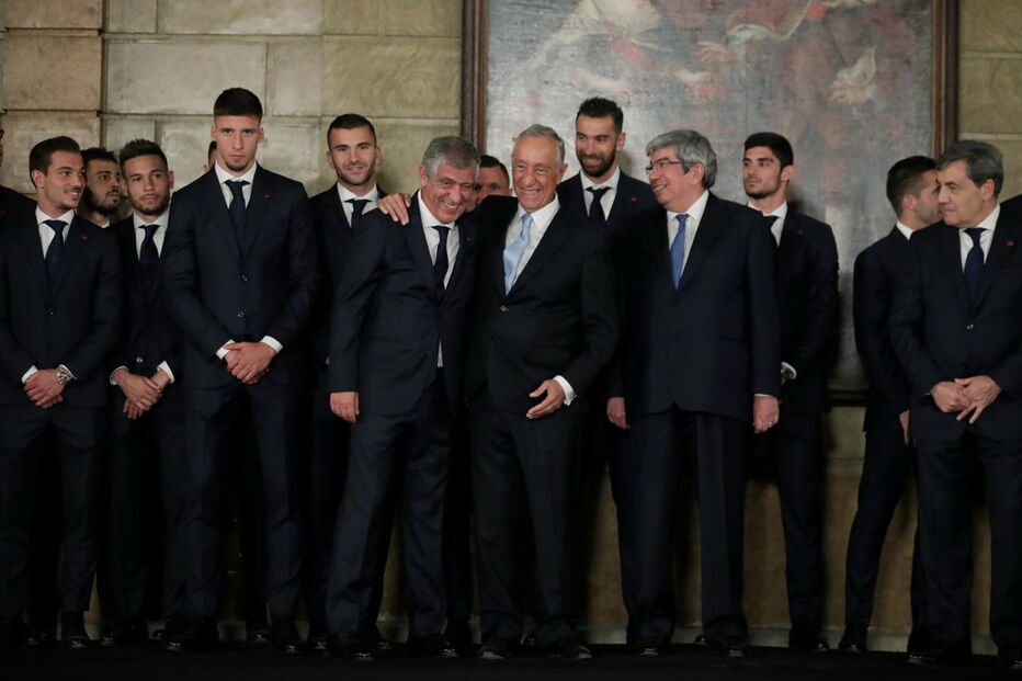 Seleção nacional foi recebida em Belém por Marcelo Rebelo de Sousa