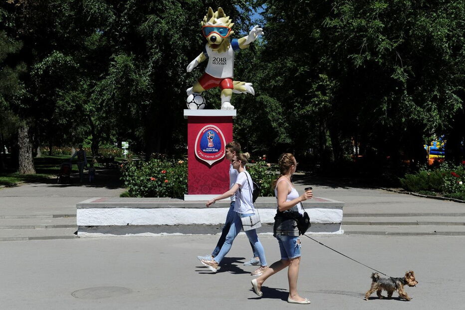 Zabivaka é uma mascote muito popular, que faz a delícia das crianças