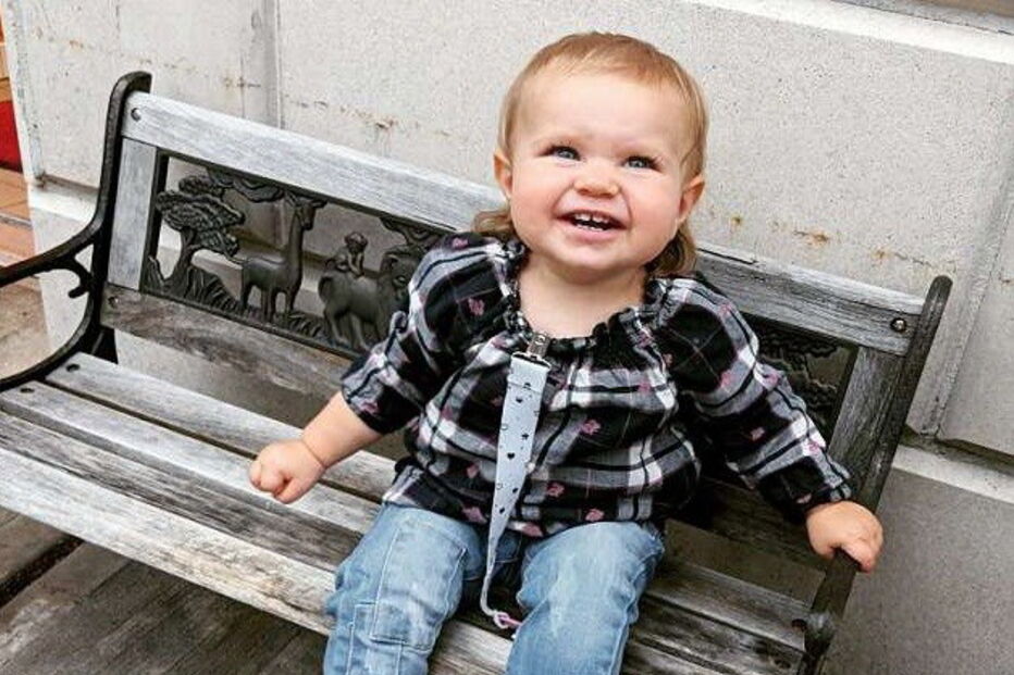 Cães e bebé aventuram-se durante a noite