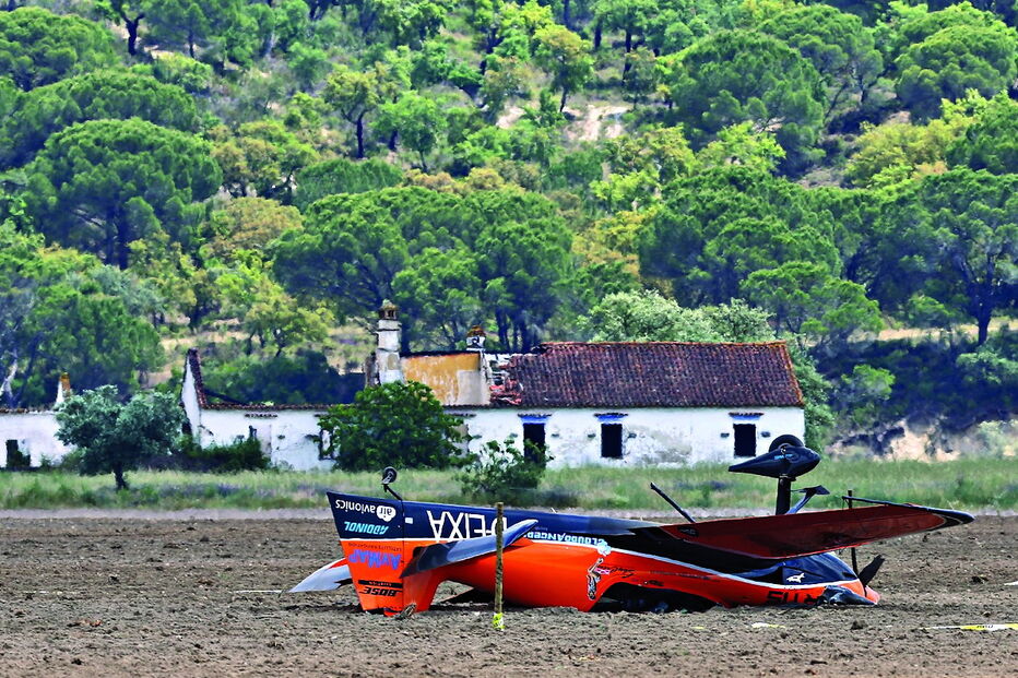Avioneta cai em Ponte de Sor