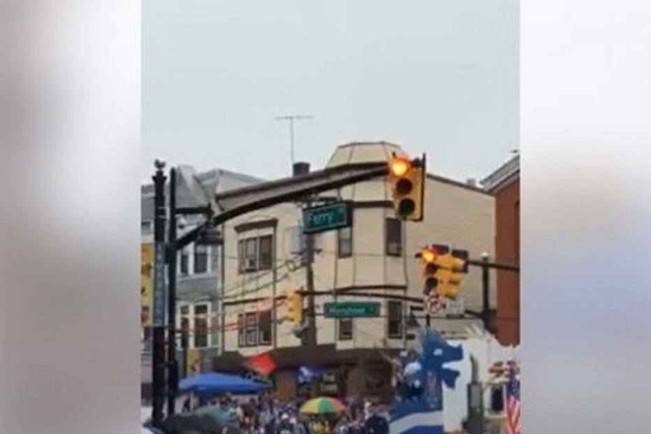 Festa azul e branca em Newark