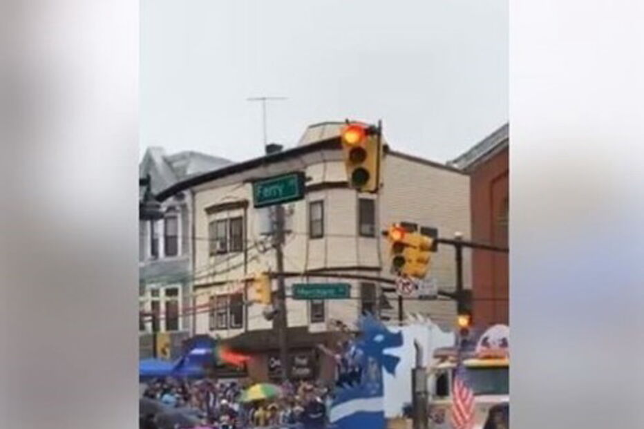 Festa azul e branca em Newark