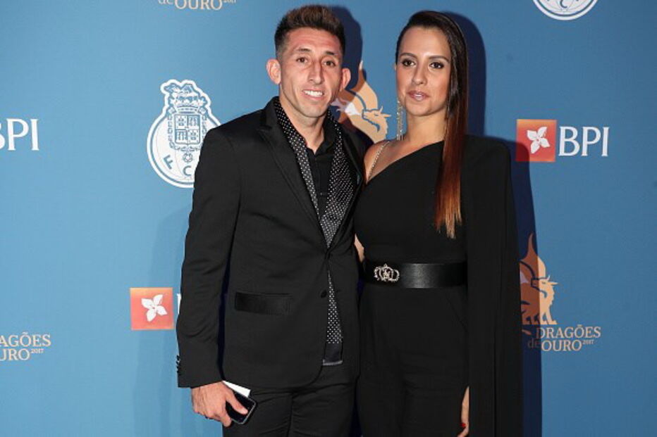 Herrera com a mulher Shantal