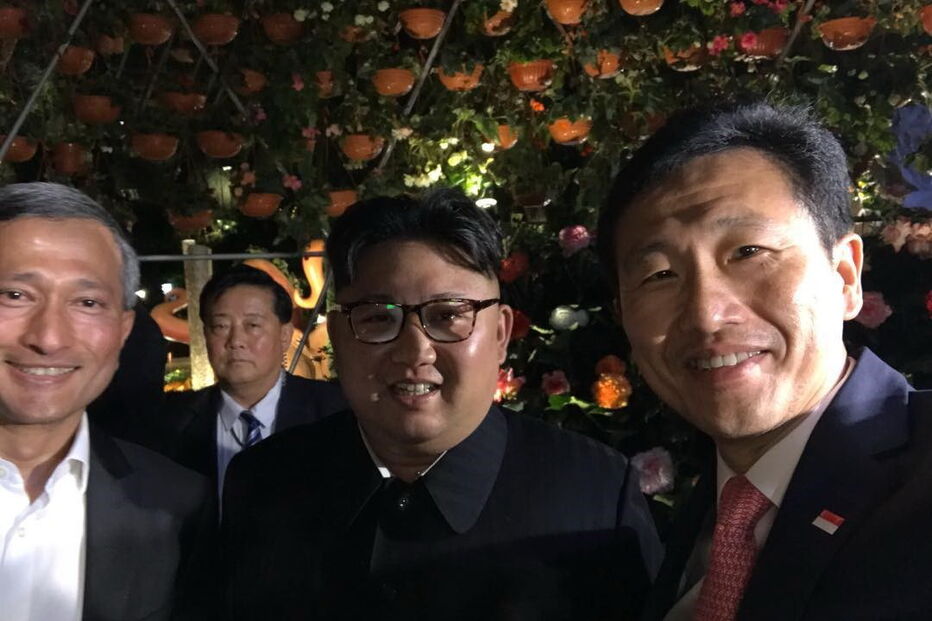 Kim Jong-un tira selfie em Singapura