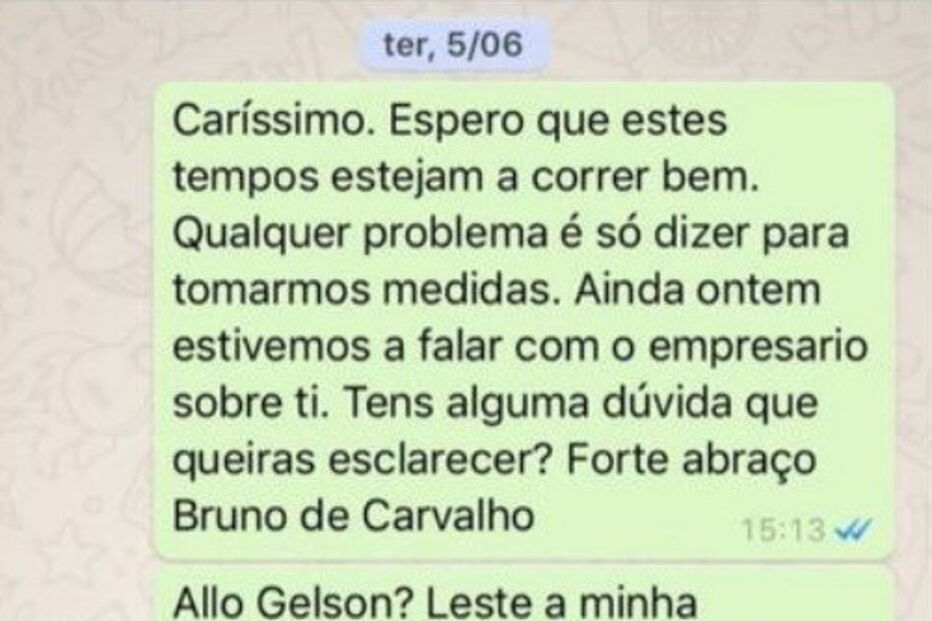 Mensagens partilhadas por Bruno de Carvalho