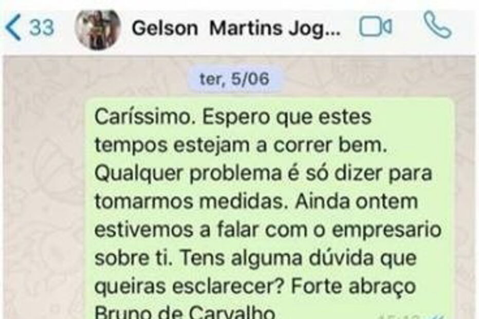 Mensagens partilhadas por Bruno de Carvalho	