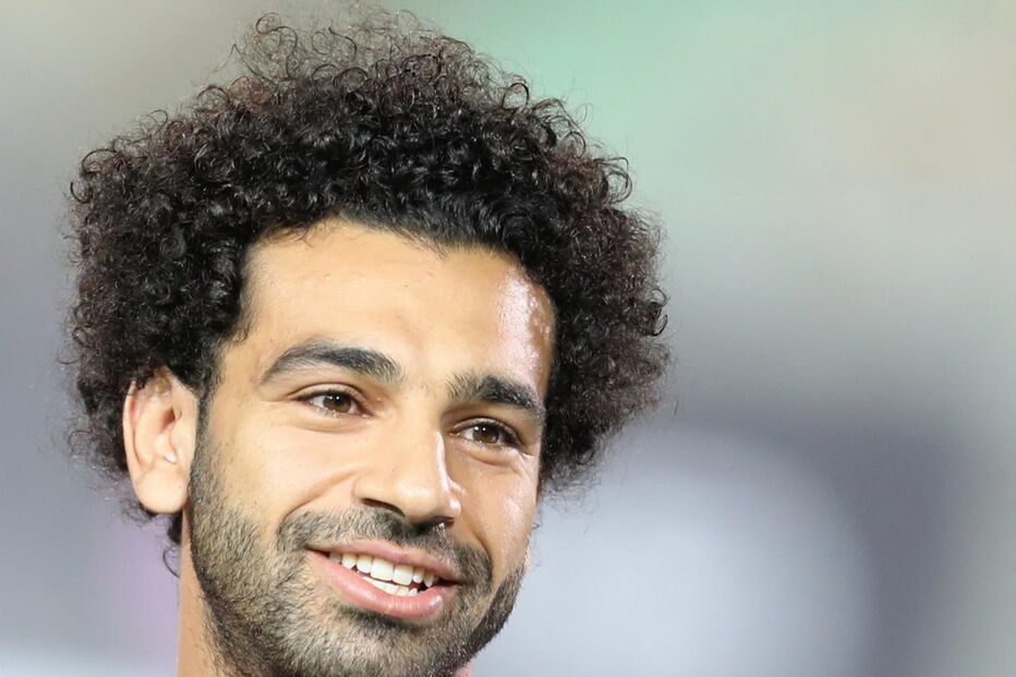 Salah com a seleção do Egito no Cairo