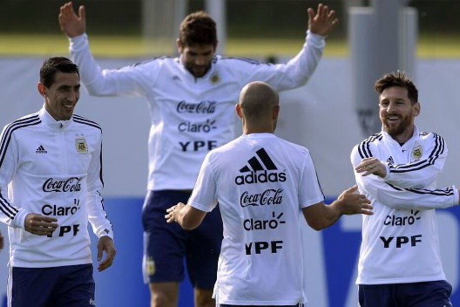 Treino da seleção argentina