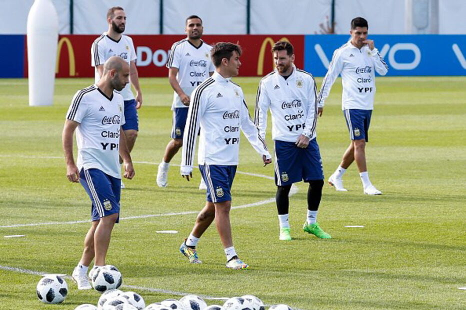 Treino da seleção argentina