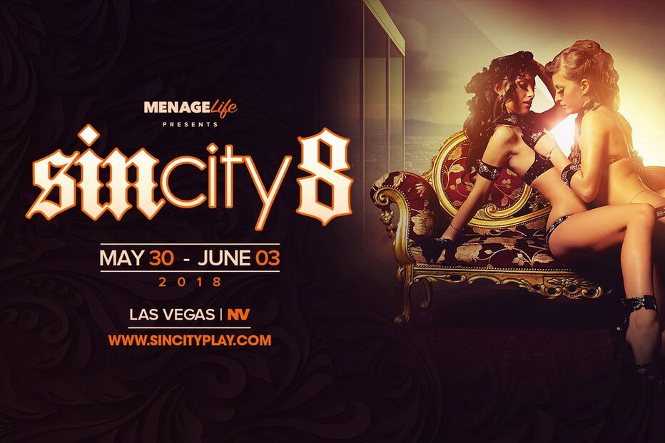 O cartaz da festa Sin City 8, que prometia a maior orgia do mundo