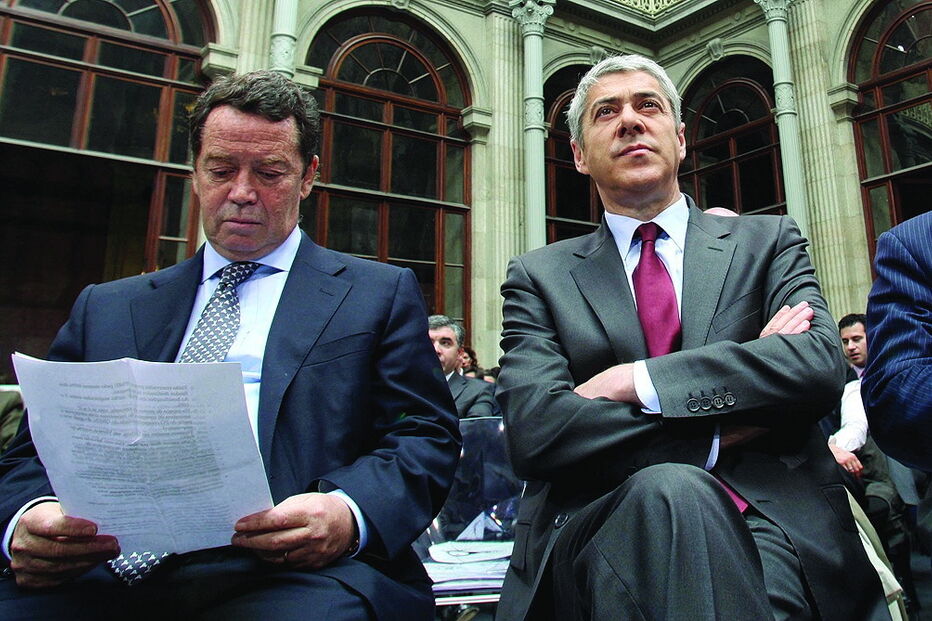 Manuel Pinho e José Sócrates quando eram ministro da Economia e Primeiro-Ministro