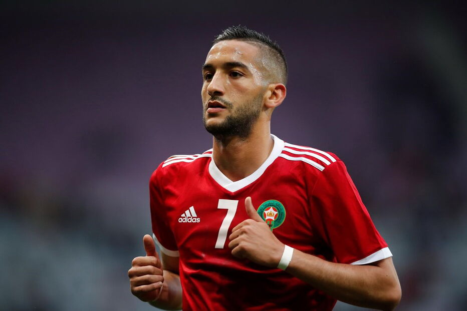 Hakim Ziyech ao serviço da seleção de Marrocos