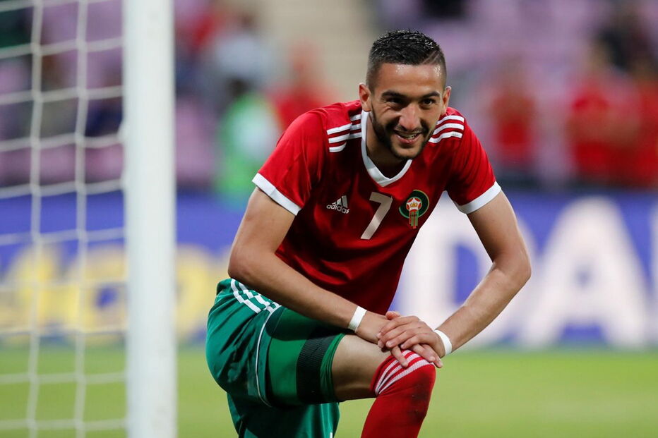 Hakim Ziyech ao serviço da seleção de Marrocos