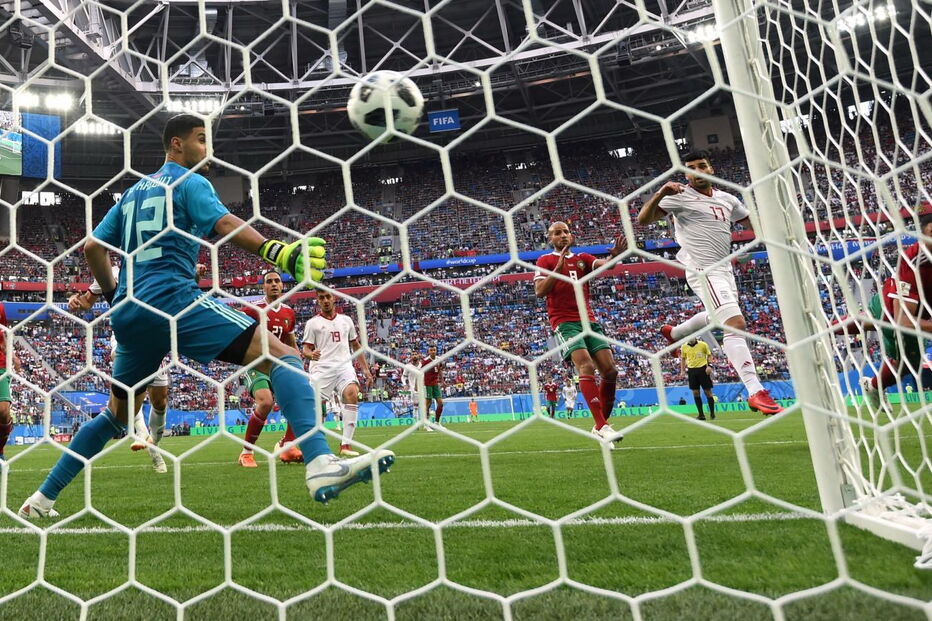 O auto golo de marrocos contra o Irão