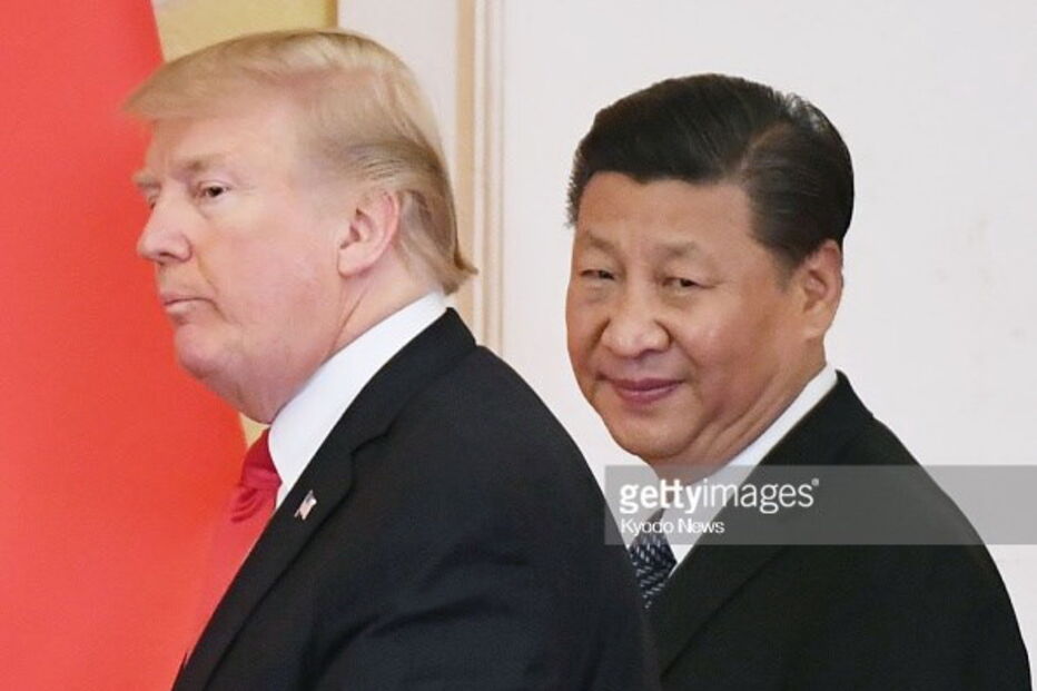 Donald Trump  com o presidente chinês Xi Jinping, durante a visita à China de novembro de 2017 