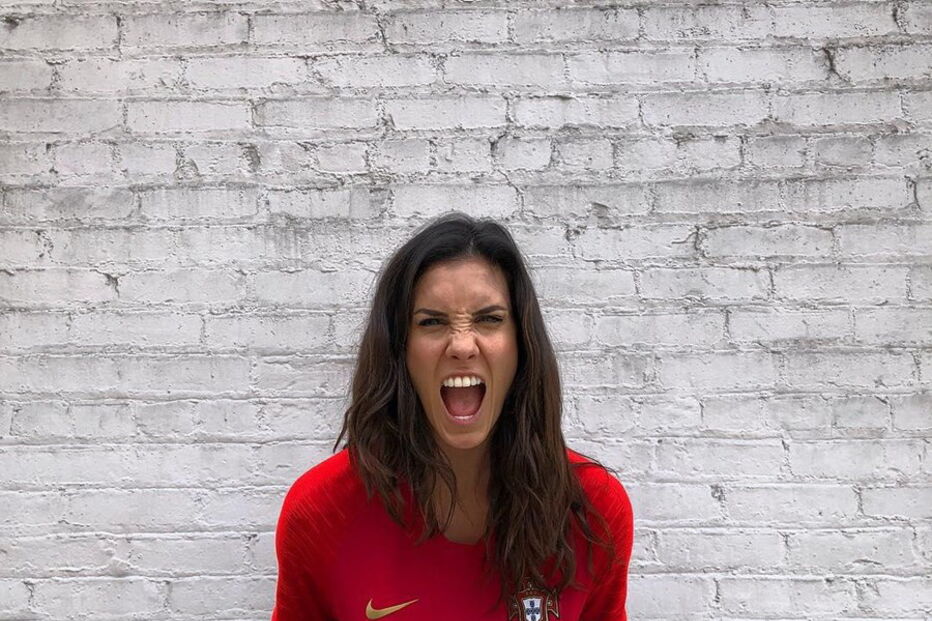 Daniela Ruah vibrou com a Seleção no jogo contra a Espanha