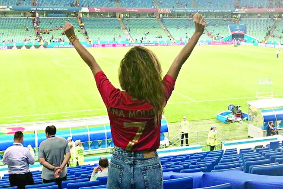 Ana Moura esteve no estádio a ver a Seleção no jogo contra a Espanha