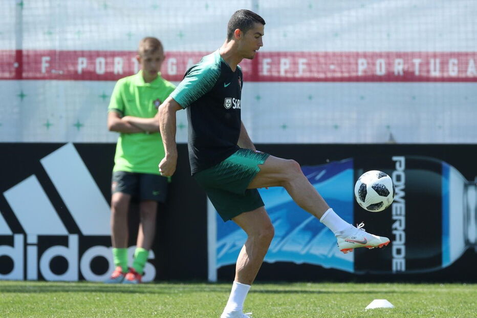 Cristiano Ronaldo a treinar na Rússia
