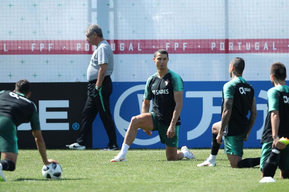Cristiano Ronaldo a treinar na Rússia