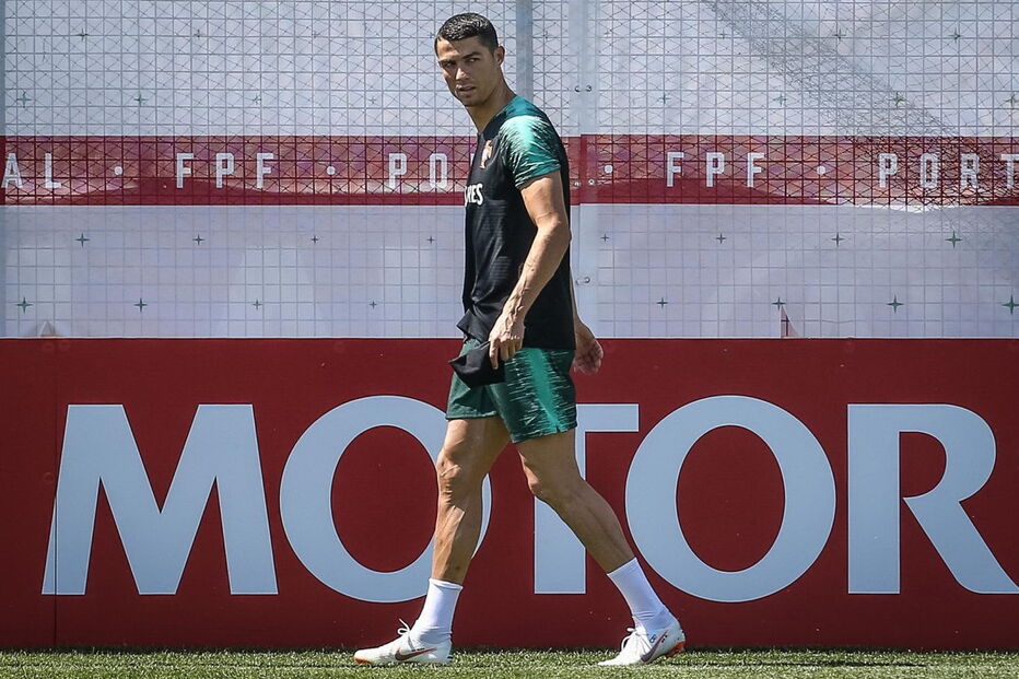 Cristiano Ronaldo a treinar na Rússia