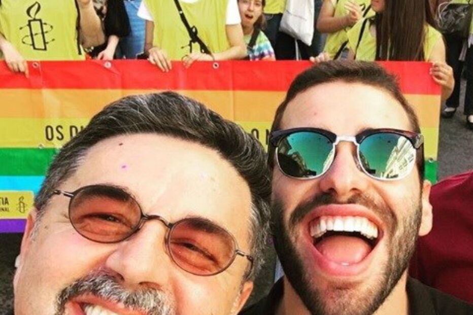 José Carlos Malato e João Caçador na marcha LGBT