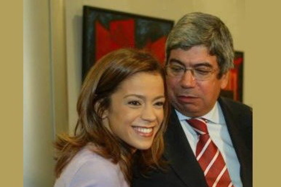 Rita Ferro Rodrigues com o pai, Eduardo, atual presidente da Assembleia da República