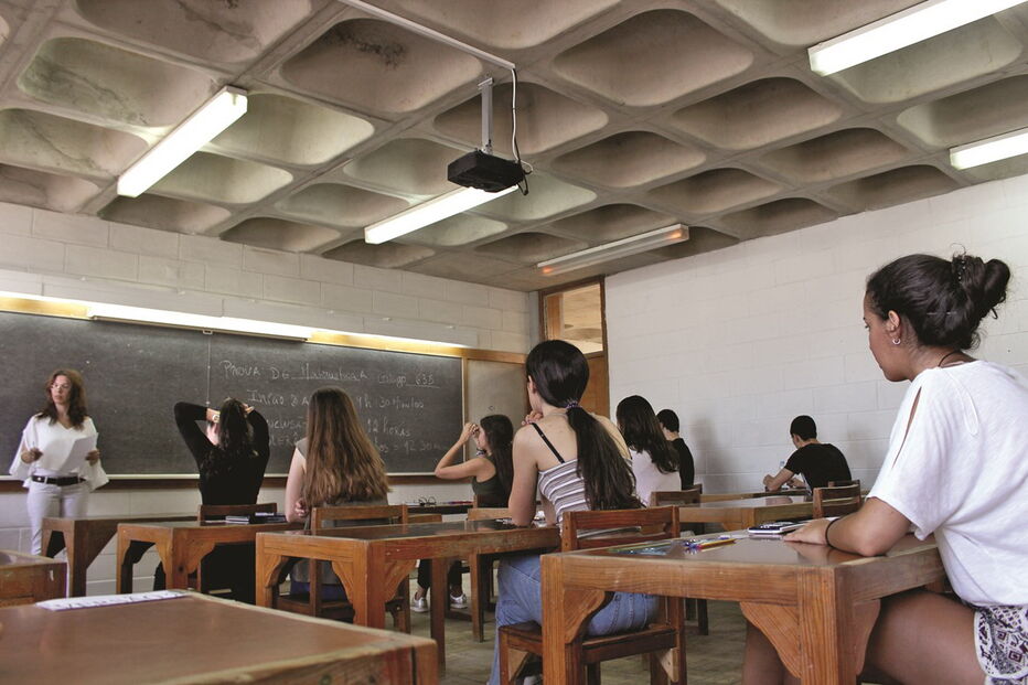 Alunos nas aulas