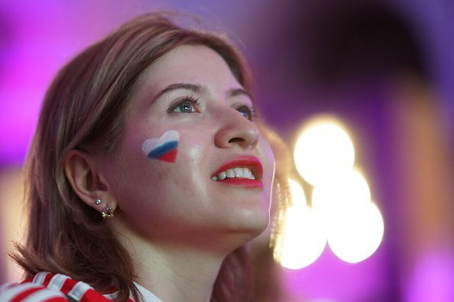 Os adeptos russos também marcam presença