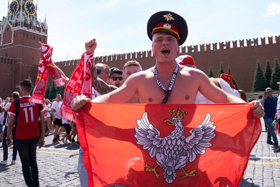 Divertidos adeptos da Polónia