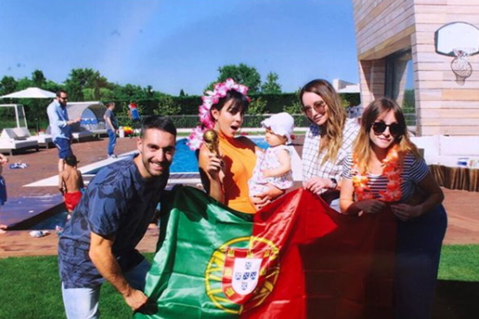 Georgina Rodríguez na festa de aniversário de Cristianinho não deixou de mostrar o seu apoio à seleção portuguesa