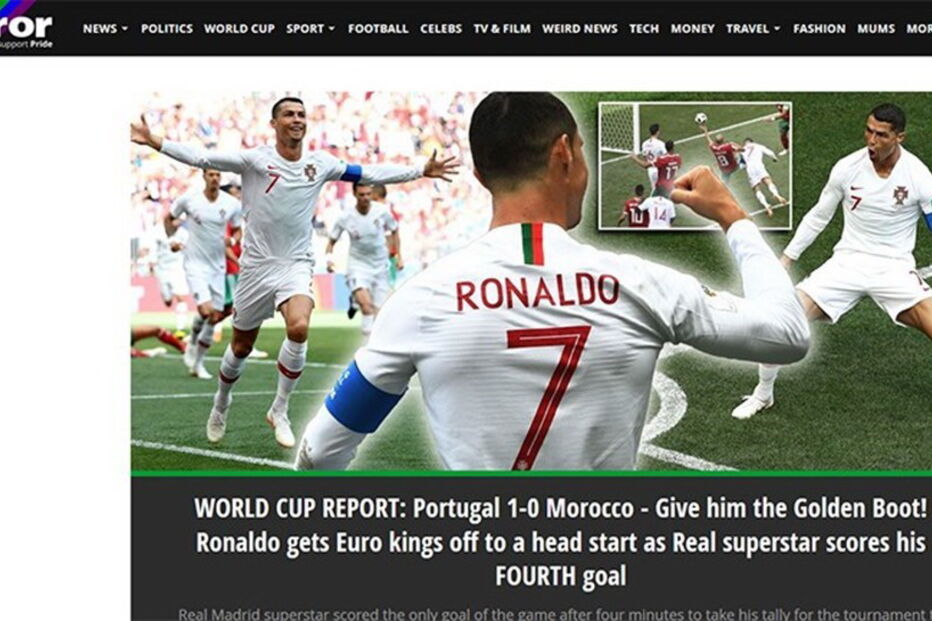 O jornal Mirror, de Inglaterra, pede a Bola de Ouro para Ronaldo