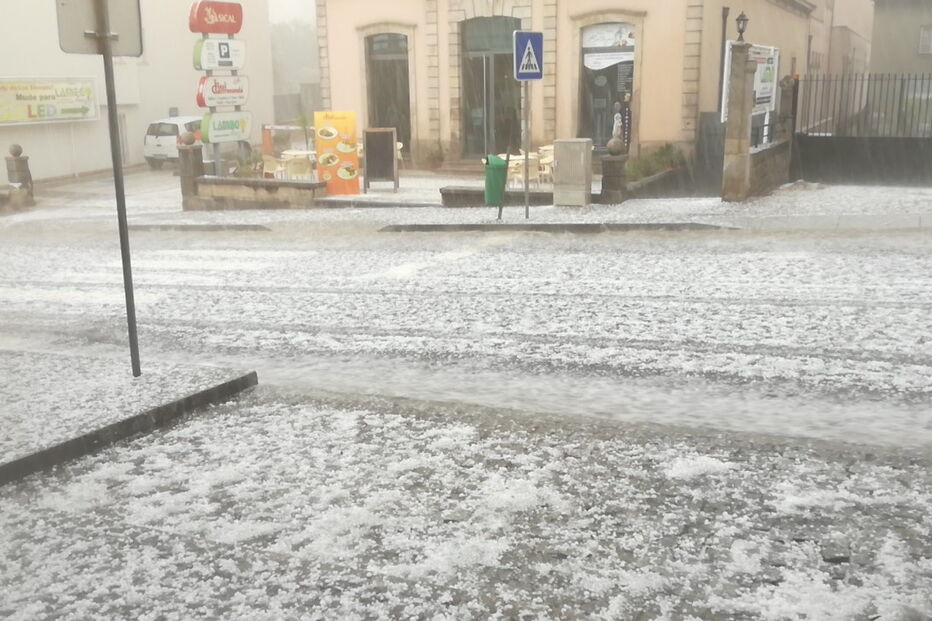 Granizo que caiu em Lamego foi captado em imagem por Joana Santos