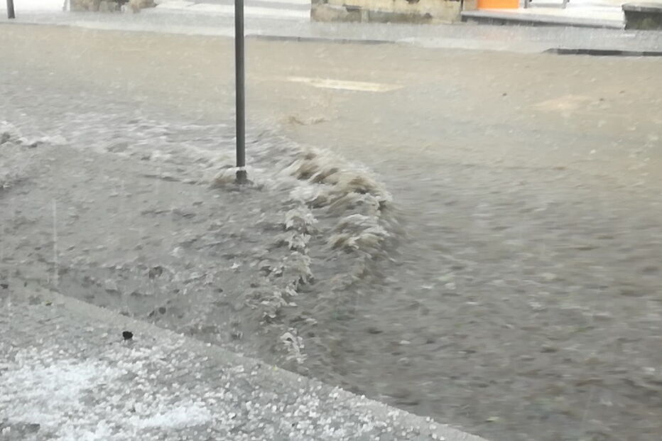Granizo que caiu em Lamego foi captado em imagem por Joana Santos