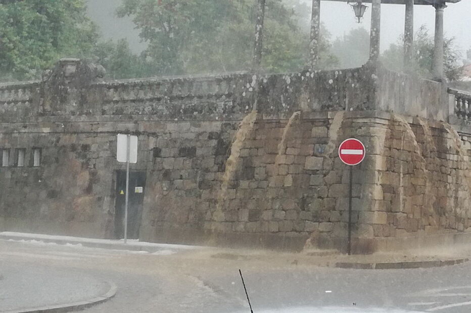 Granizo que caiu em Lamego foi captado em imagem por Joana Santos