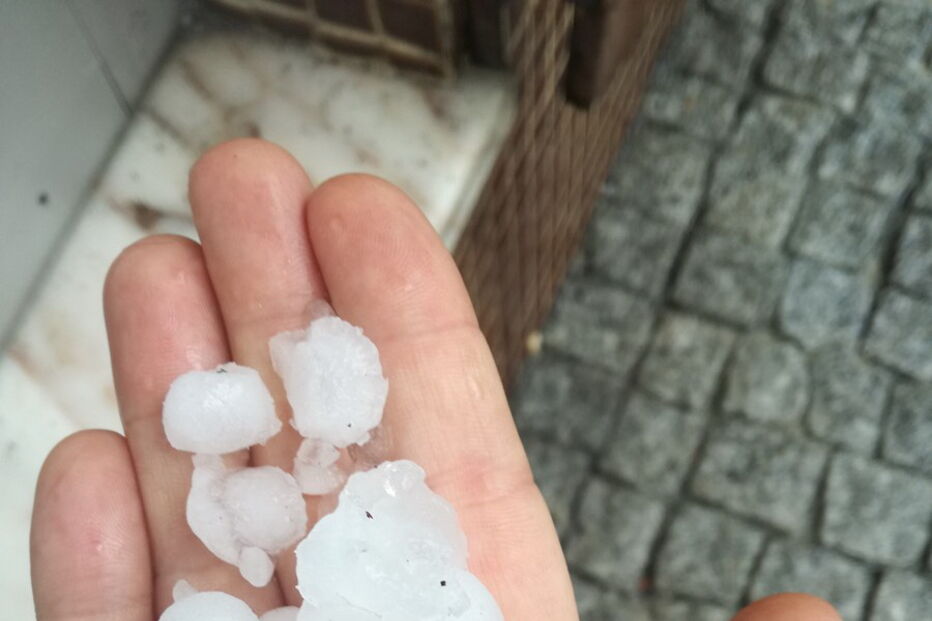 Granizo que caiu em Lamego foi captado em imagem por Joana Santos
