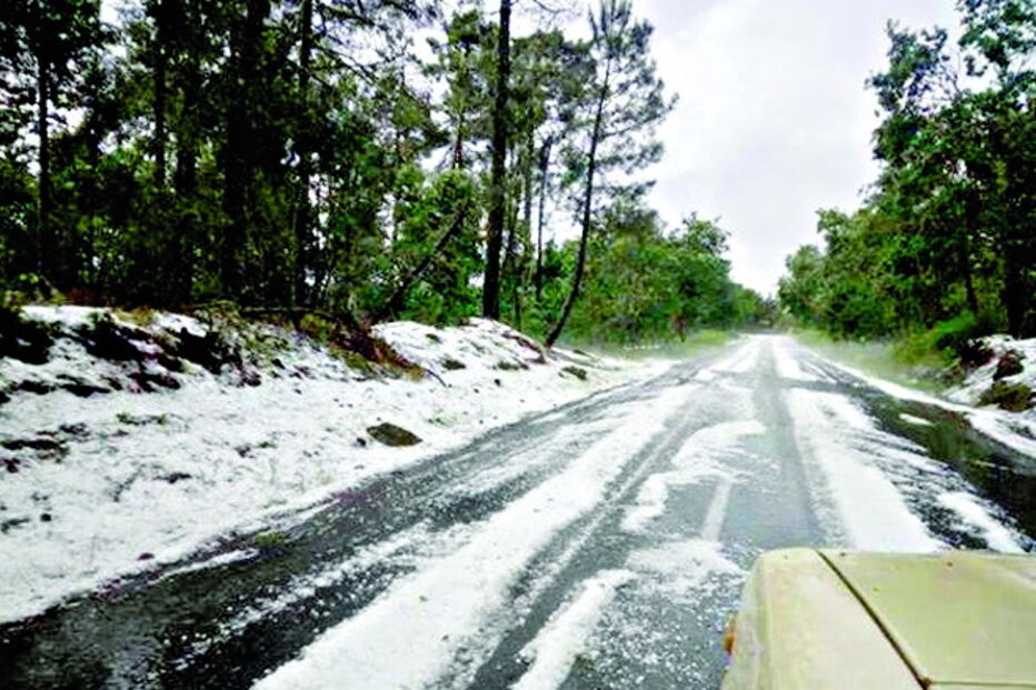 Chuva e granizo caíram na zona norte do país