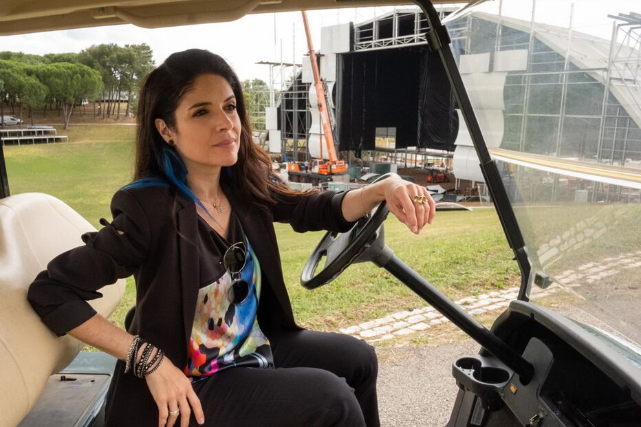 Roberta Medina no recinto do Rock in Rio Lisboa de 2018