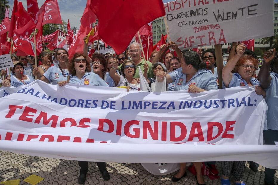Trabalhadores do setor das limpezas manifestaram-se em Lisboa