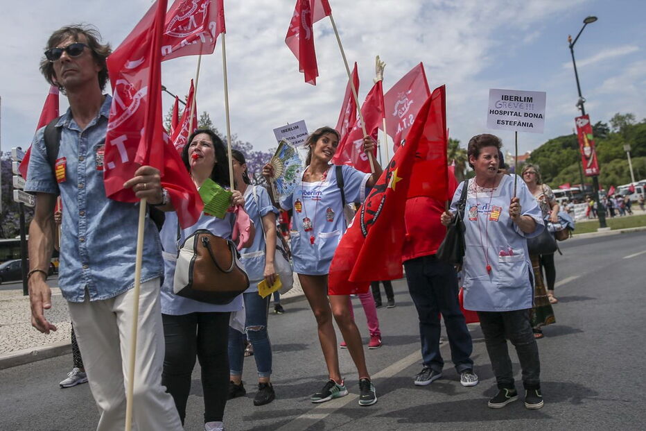 Trabalhadores do setor das limpezas manifestaram-se em Lisboa