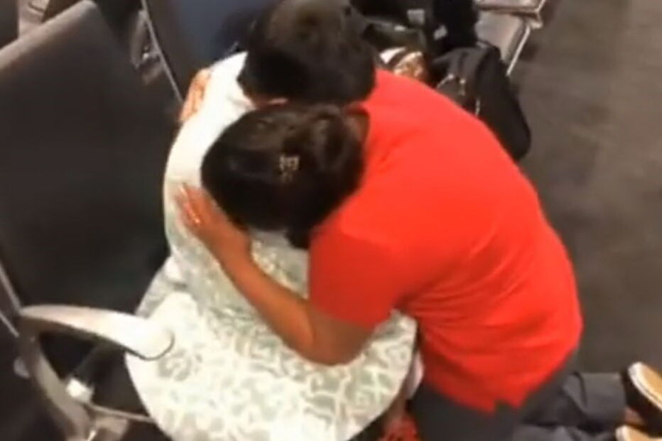 Beata Meija-Meija reencontra-se com o filho