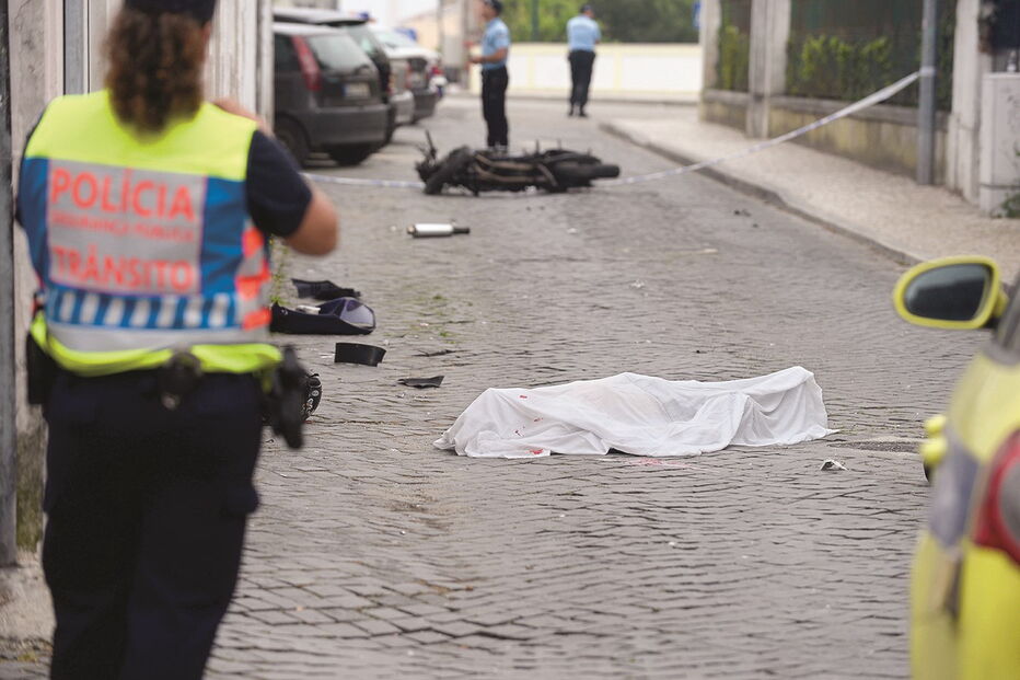 Despiste mortal ocorreu na rua Sebastião de Lima, nas Caldas da Rainha