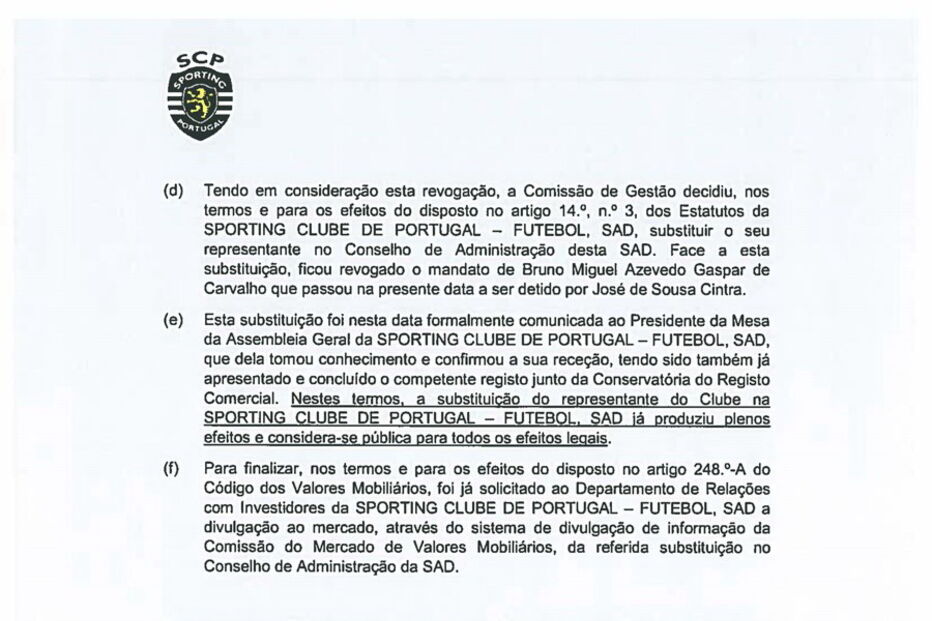 Documento indica que Bruno de Carvalho está impedido de entrar em Alvalade